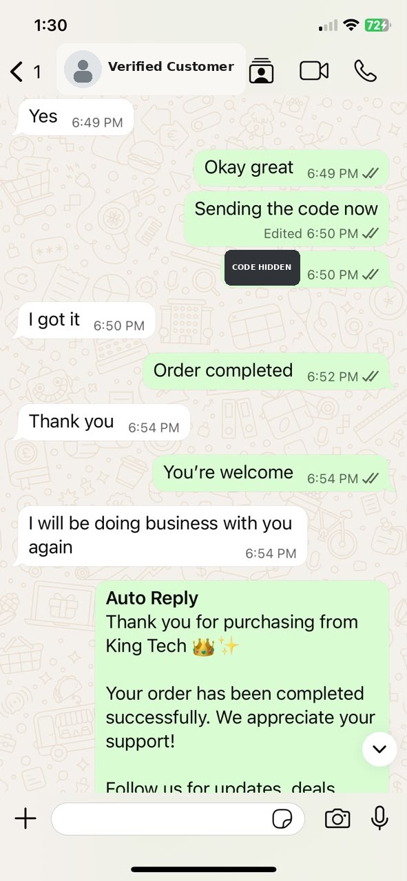 Verified King Tech customer order testimonial 1