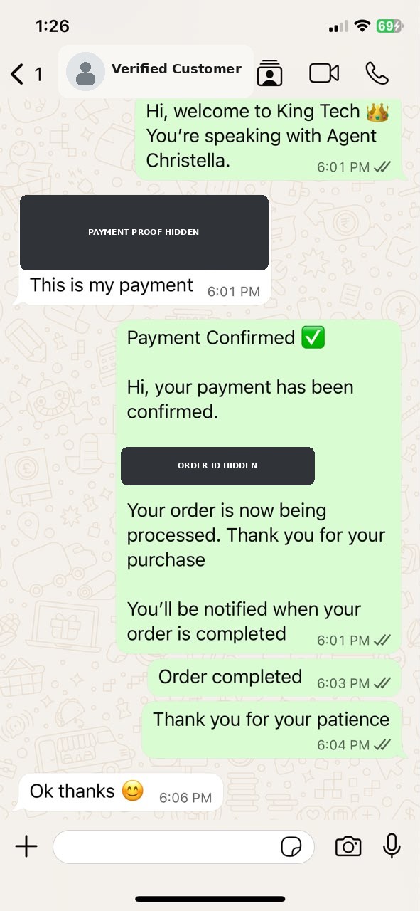 Verified King Tech customer order testimonial 3