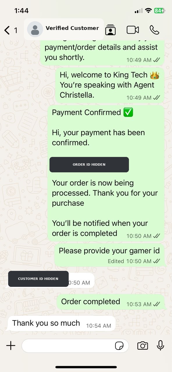 Verified King Tech customer order testimonial 11