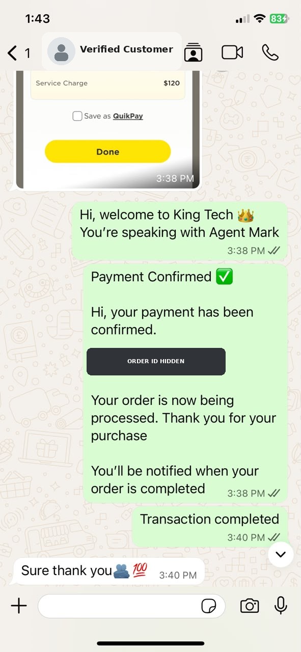 Verified King Tech customer order testimonial 14